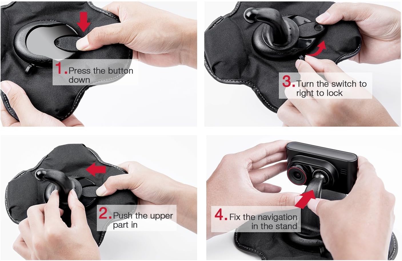 ChargerCity Nonslip Beanbag Dashboard Friction Mount for Garmin Nuvi 2557 2558 2559 2589 2597 2598 2599 2689 2699 52 54 55 56 57 58 65 66 67 68 DriveSmart Drive 50 51 60 61 LM LMT LMTHD GPS