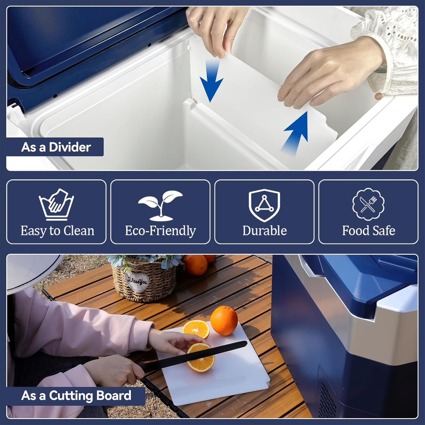 Car Fridge Portable 12V Refrigerator 32 Quart 12 Volt Freezer Compressor Cooler 12V/24V DC 110～240 V AC for Truck Van RV Camper SUV and Home Use