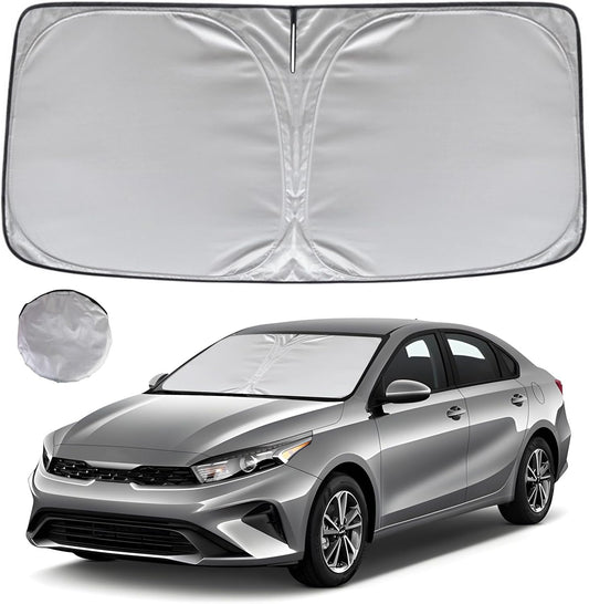 KAYZT Windshield Sun Shade for 2019-2024 Kia Forte Foldable Sunshade Front Window Custom Fit Car Accessories