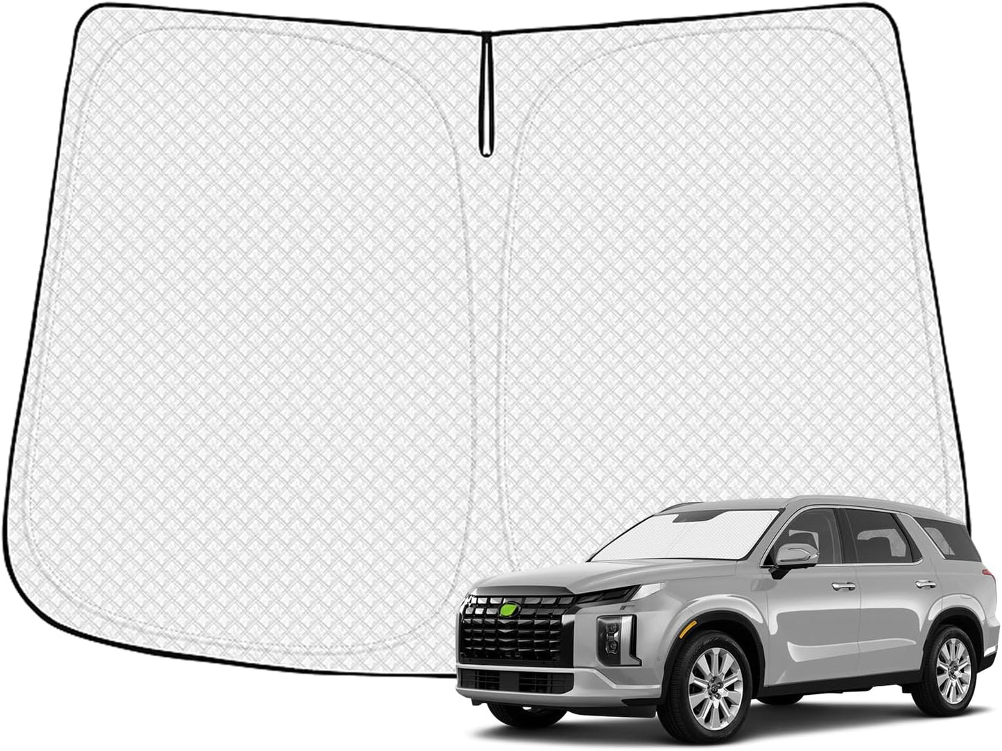 Windshield Sun Shade for 2020-2025 Hyundai Palisade Accessories Thicken 6-Layer Front Window Sunshade Cover Sun Visor Protector Foldable Block UV Rays Keep Vehicle Cool
