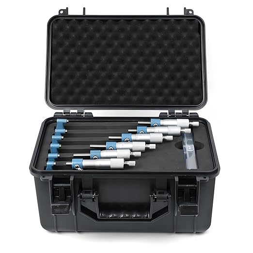HDLNKAK 0-6 inch Outer Diameter Micrometer Set, 6-Piece high-Precision Micrometer Tool Set, Equipped with 0.0001 inch Scale and Tungsten Carbide tip, Comes with a Sturdy Portable Carrying case.
