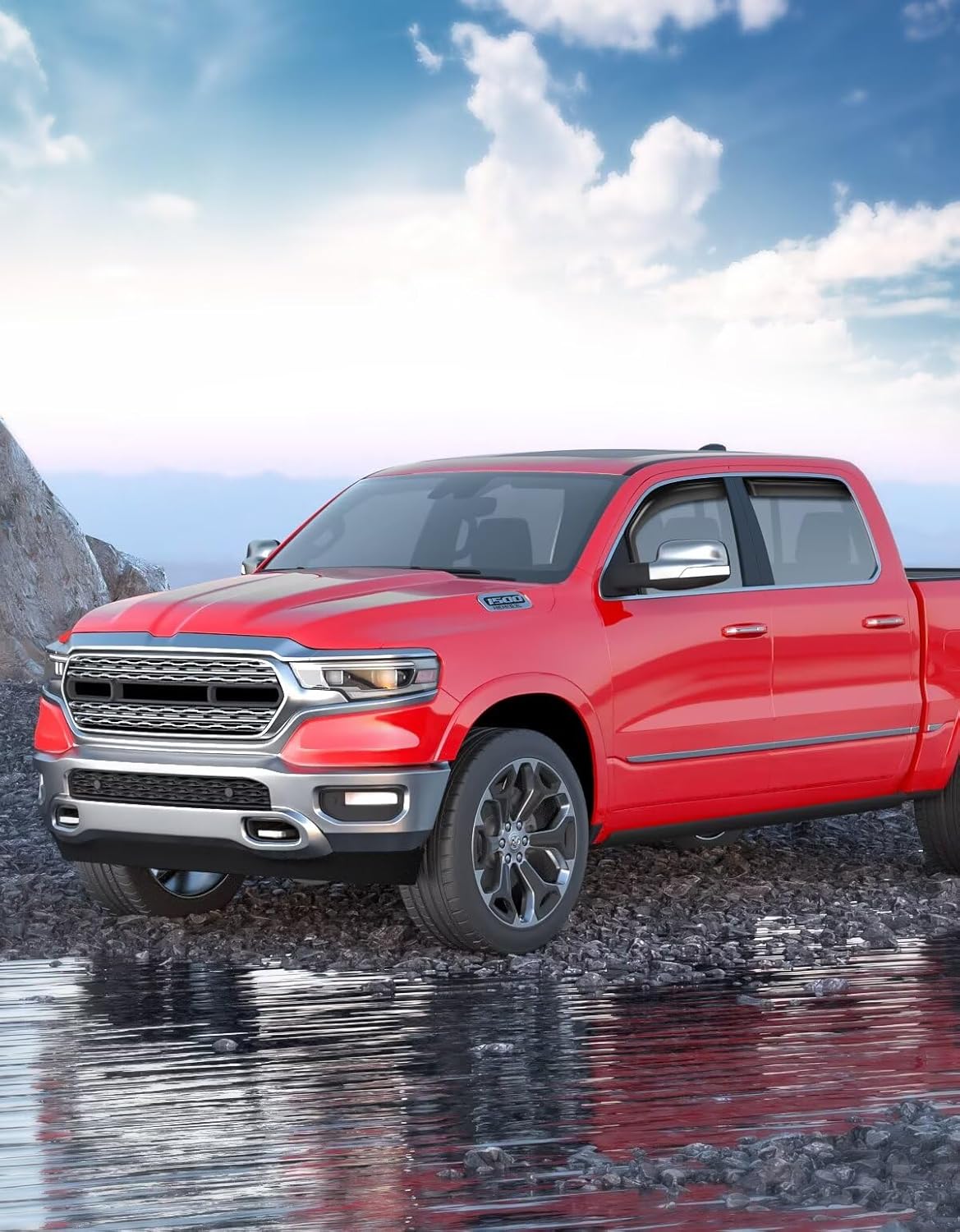 in-Channel Window Rain Guards Fit for Truck Dodge RAM 1500 (New Body Style Includes TRX) 2019-2025 Crew Cab Extra Durable Window Visors Window Deflectors Vent Shades Car Accessories-4 pcs