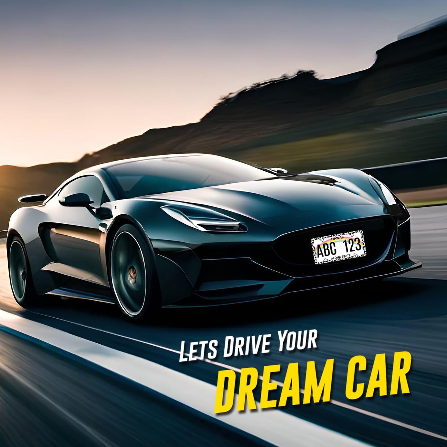 Soccer Ball License Plate Frame Football License Plate Holder Stainless Steel Funny License Plate for USA Canada 6.3" X 12.3" with 4 Holes and Screws