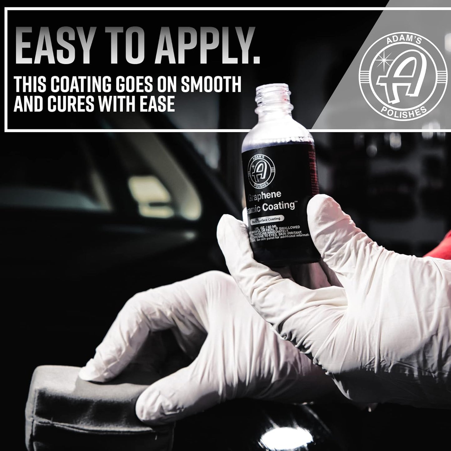 Adam's Polishes UV Graphene Ceramic Coating - 10H Ceramic Coating for Cars W/UV Glow Technology | 7+ Years of Protection | Apply After Car Wash Clay Bar Car Buffer Polisher | Boat RV Motorcycle