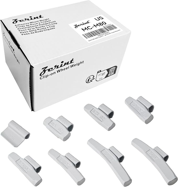 AW-M80 Wheel Weight Kit AW Style Grey 80 pcs/kit: 1/4 oz, 1/2 oz, 3/4 oz, 1 oz 15 pcs Each, 1 1/4 oz, 1 1/2 oz, 2 oz and 2 1/2 oz 5 pcs Each