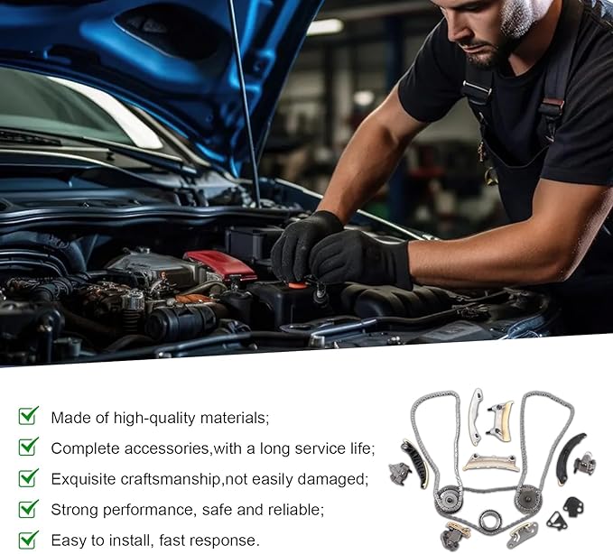 Engine Timing Chain Kit 12612839 12645465 Fits for 2007-2015 Cadillac Buick Saturn Pontiac 3.6L 3.0L DOHC Aftermarket Part