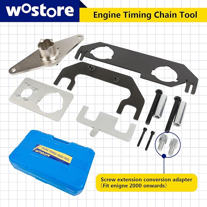 Wostore Camshaft Timing Locking Tool kit Compatible with Land Rover 2.0 Diesel Petrol Engine Evoque 2.0T JLR INGENIUM I4 2.0L, OEM JLR-303-162/1631/1630/1635/1636