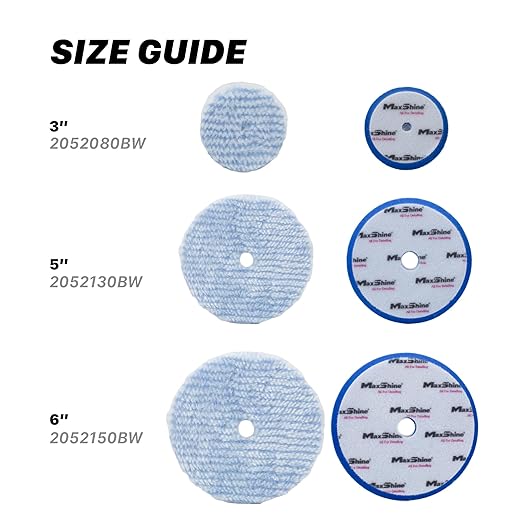 Maxshine 5” Universal Synthetic Wool Cutting Pad | Durable Hook & Loop Pad for Heavy-Duty Use | Professional Buffing Pad Compatible with DA & Rotary Polishers | Paint Correction & Defect Removal