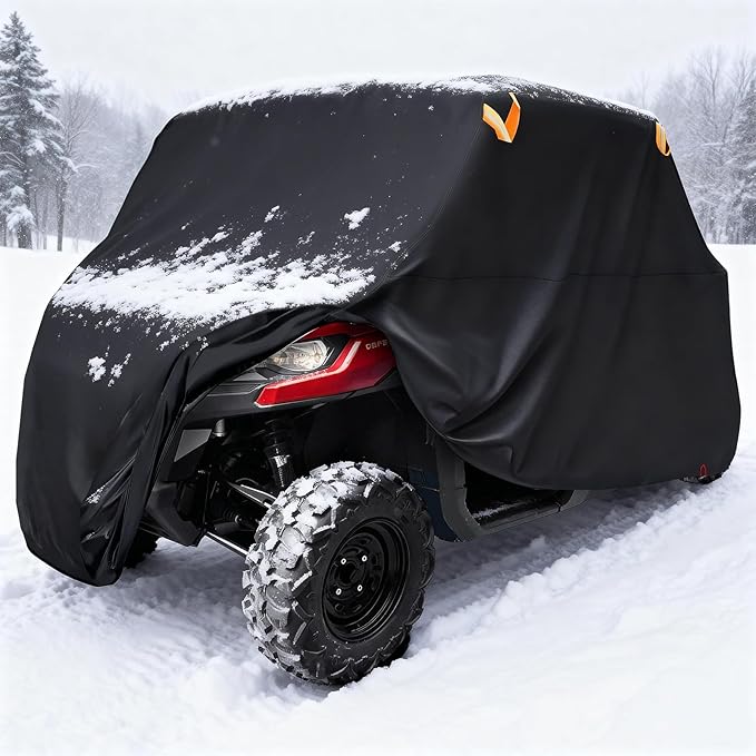 StarknightMT UTV Cover 4-6 Seater,Large 420D Waterproof Cover Compatible with Defender MAX PRO/X3 MAX/Wildcat/Prowler/Viking/Ranger Crew/RZR XP 4/Teryx4/Mule Pro/Gator XUV 590 with Reflective Strips