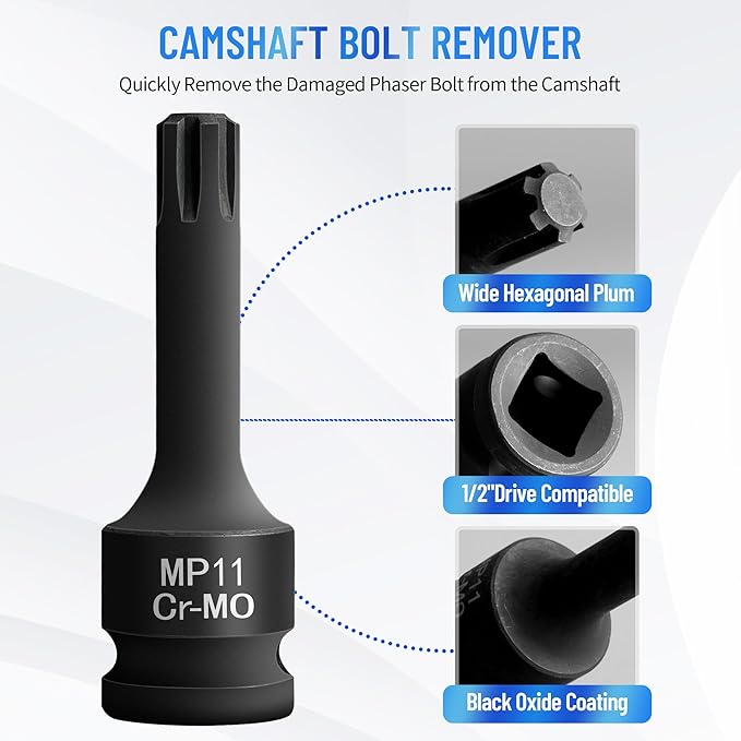 Camshaft Holding Tool Timing Alignment Holder Tool Kit Compatible with Ford Lincoln Mercury 3.5L 3.7L 4V Engines Replace 303-1248 303-1530 OTC 6682 with RT11 Removal Socket (DIY 303-1248)