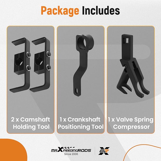 maXpeedingrods Engine Camshaft Alignment Locking Tools Timing Belt Tool Kit with Valve Spring Compressor for Ford Modular Econoline Expedition F-Series 4.6L 5.4L 6.8L 2V 4V Engines