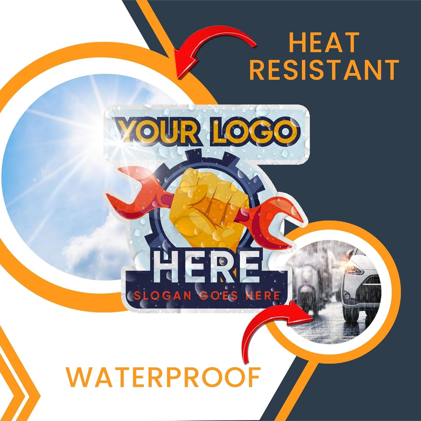 Magnet Me Up Customizable and Personalized Automotive Magnet Decals (Custom Size)