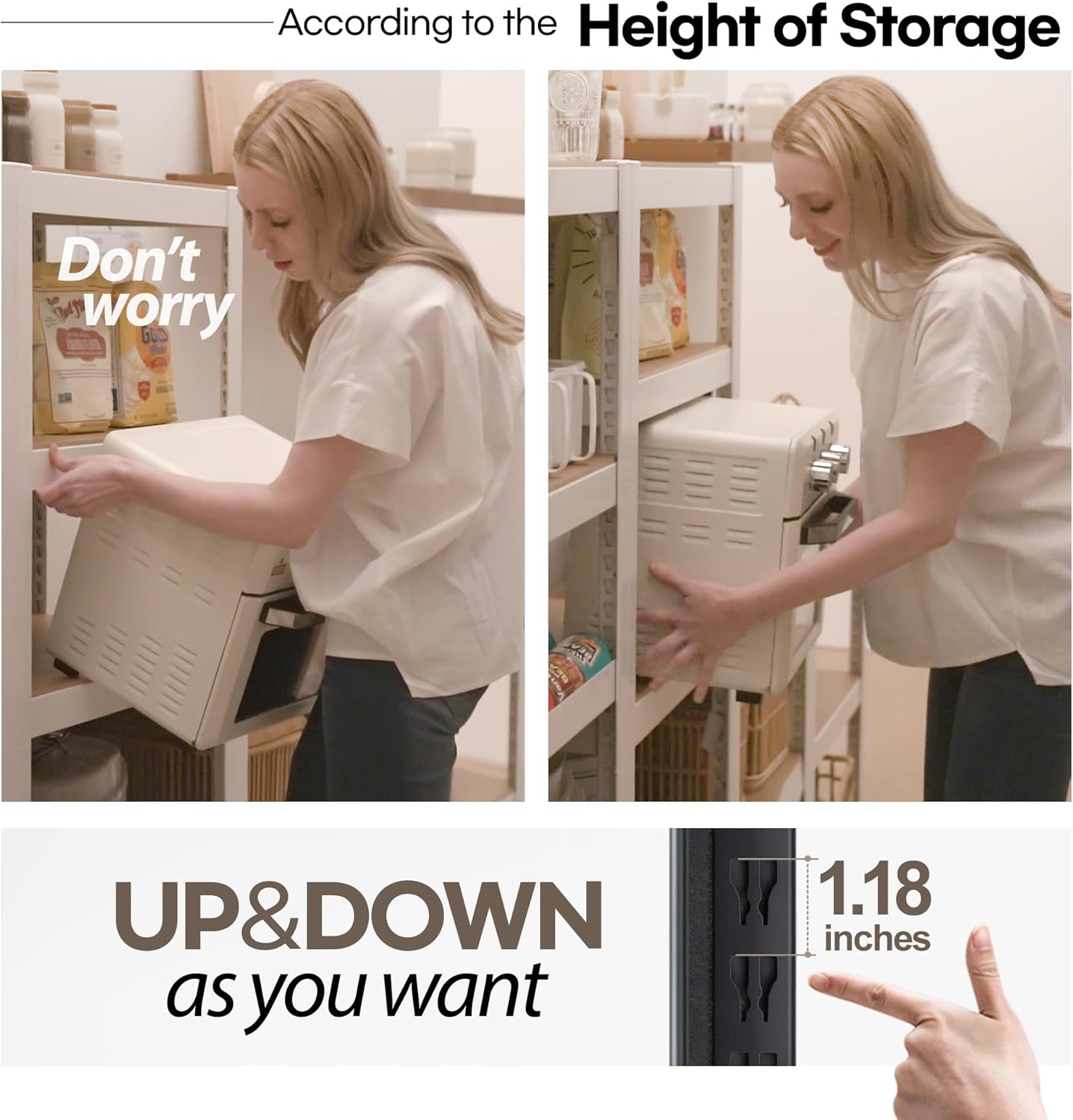 HOMEDANT House Black 5-Tier Laminated Metal Shelving Unit Adjustable Storage Utility Rack Heavy Duty Shelves Organization Shelf Kitchen Garage Pantry Closet 2Pack