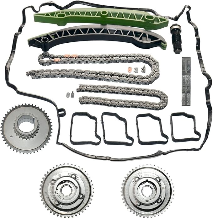 2710503347 M271 Engine Timing Chain Kit w/Camshaft Adjuster Compatible with Benz W203 W204 SLK250 E250 M271 C200 S212 C180 After-Market Parts 2710301163 2710503447