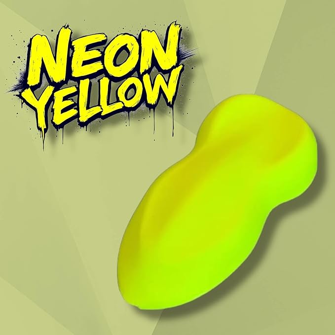 LiME LiNE Automotive Neon Basecoat Paint - Custom Paint for Cars, Trucks and Motorcycles Mix 1:1 with Urethane Reducer (Neon Yellow, 1 Quart)