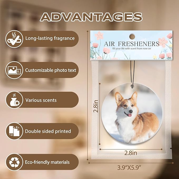 Custom Air Fresheners with Picture, Personalized Air Freshener for Cars, Customized Photo Gift with Scents for Family and Lovers