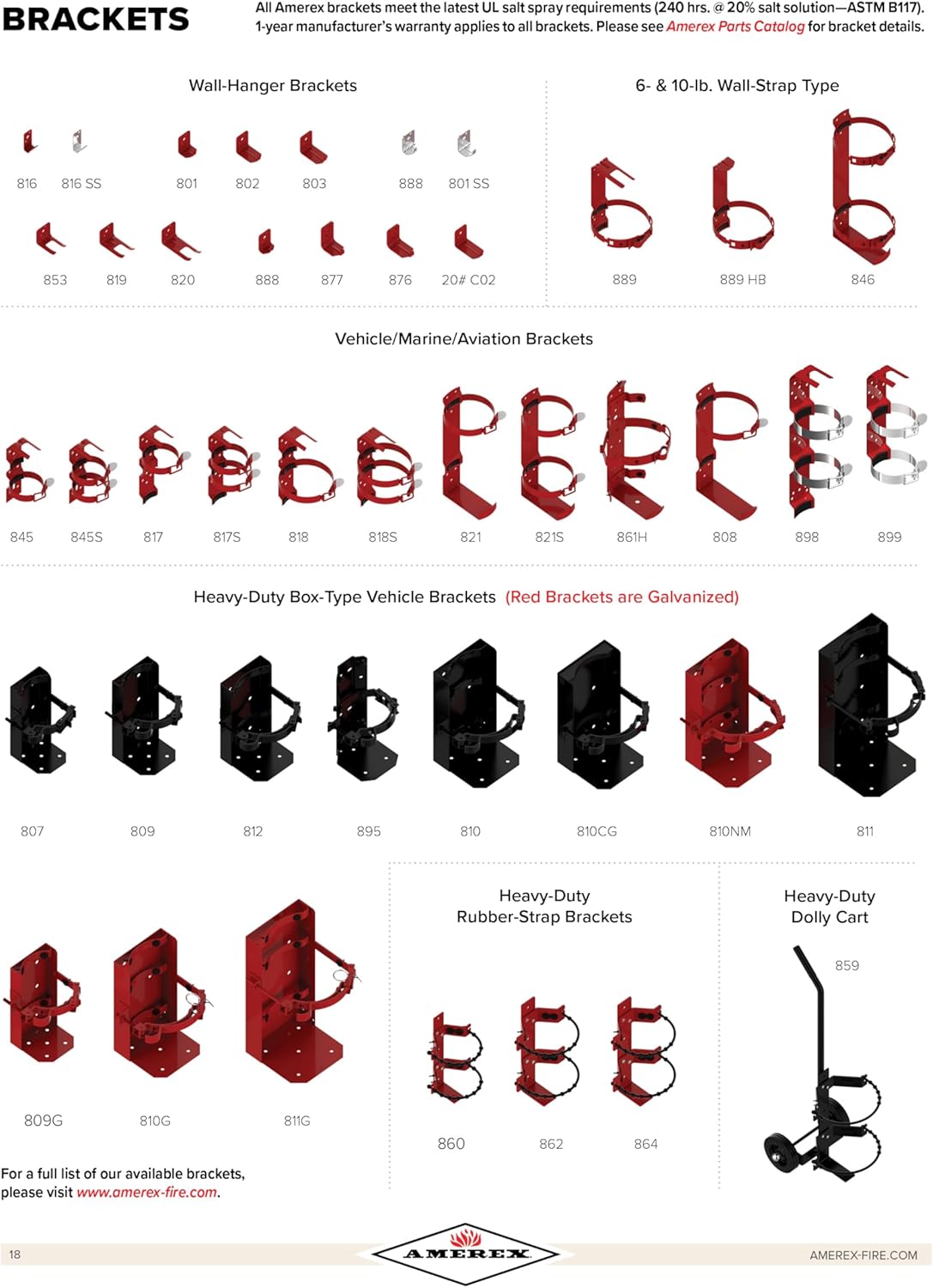 Amerex B500, 5lb ABC Dry Chemical Fire Extinguisher with Aluminum Valve
