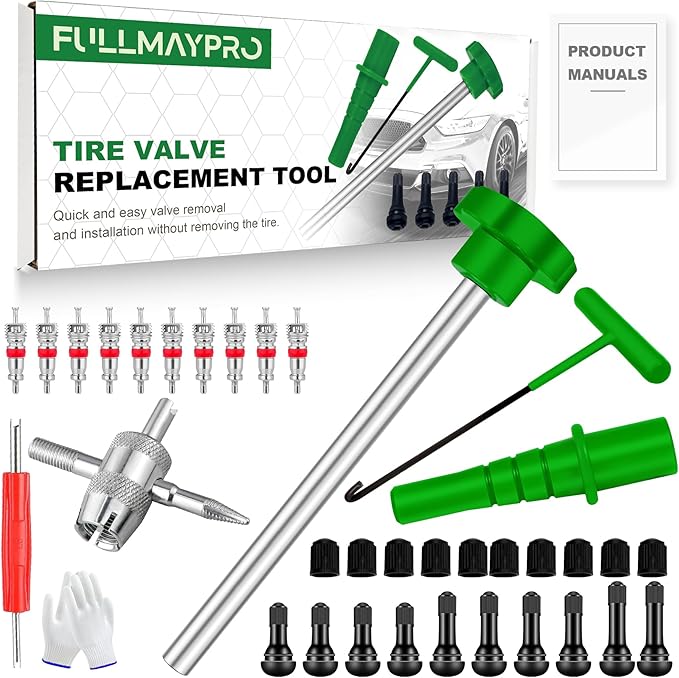 38PCS Tire Valve Stem Core Quickly Replacement Tool Kit,Quick Change Tire Valve Tool Kit for Replacing Leaky Valves in Cars,Trucks,ATVs,etc.with TR413/TR414/TR418