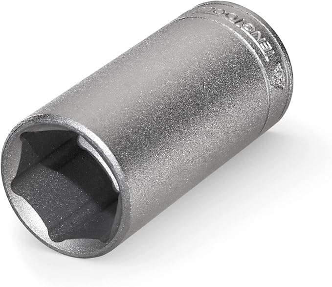 Teng Tools 8MM 1/4 Inch Drive 6 Point Metric Deep Chrome Vanadium Socket | Mechanic Tool | Hand Tool - M140608-C