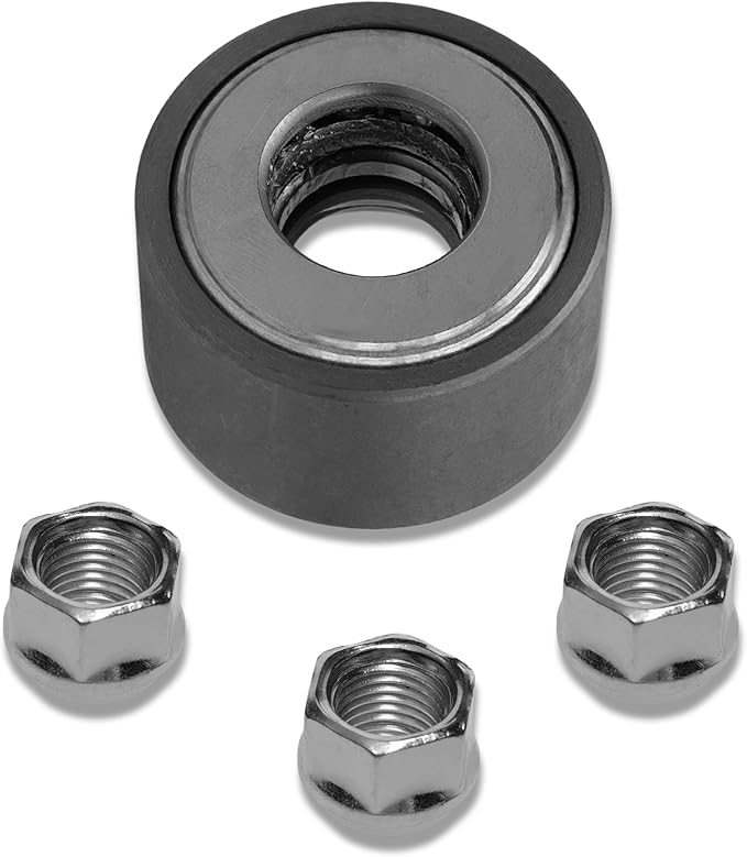 Wheel Stud Installer Tool, Tire Stud Tool, M12x1.25 M12x1.5 M14x1.5, Iron, with 3/4" Hex Wheel Lug Nuts, Silver Tone, 1 Set