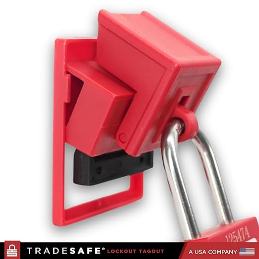 TRADESAFE Circuit Breaker Lockout Device, 3 Pack, 480/600 Volt, Clamp-on Breaker Lock Out Device, OSHA Compliant, Premium Grade, Large
