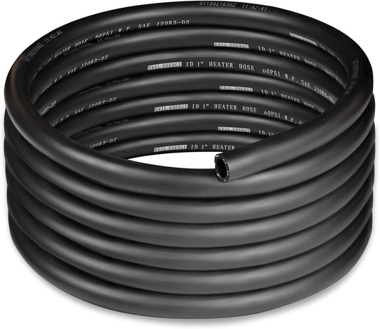 EVIL ENERGY 1" Heater Hose Coolant Radiator Straight 60PSI SAE 20R3 15FT Black