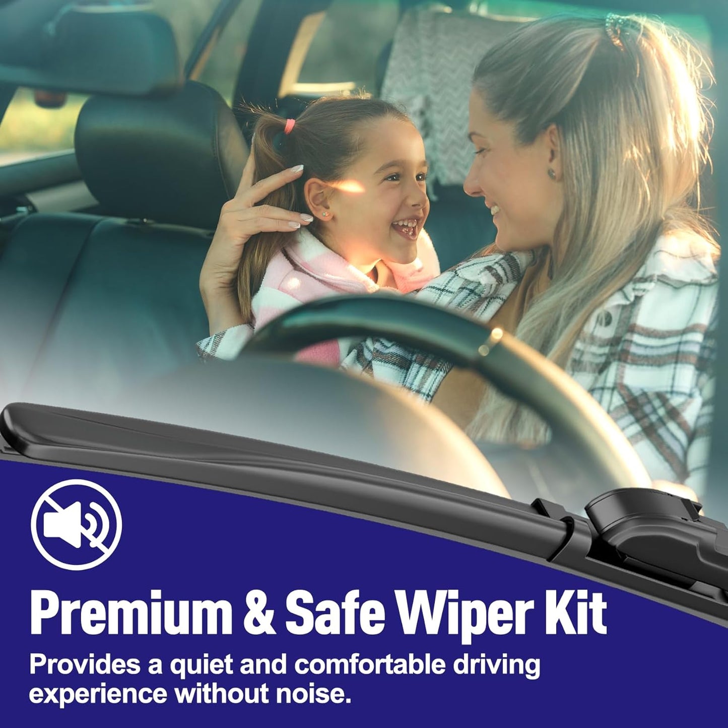 AJK Front Windshield Wiper for Chevrolet Silverado 2008 2009 2010 2011 2012 2013, Original Equipment Window Wipers Blades, Conventional, Vehicle Specific Fit, Pack of 2