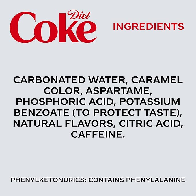 Diet Coke Fridge Pack Diet Soda, 7.5 fl oz Cans, 10 Pack - Mini Soda Soft Drinks