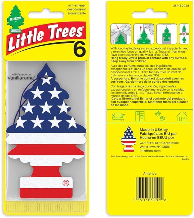 LITTLE TREES Car Air Freshener | Hanging Tree Provides Long Lasting Scent for Auto and Home | America, 24 Air Fresheners