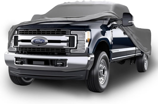 Car Covers Weatherproof Max Truck Cover & Warranty Compatible with Ford 2022-2024 F-350 Crew Cab, 6.75' & Shell– Outdoor Cover, Prevents Theft with Cable Lock