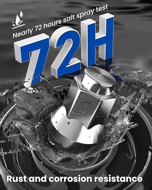 GAsupply ATV 3/8" x20 Lug Nuts 14mm Hex, 3/8-20 Closed End Acorn Tuner Chrome Lug Nut 1.2" 30mm Tall Conical Seat 60 Degree for Aftermarket Wheels, 16 Pcs