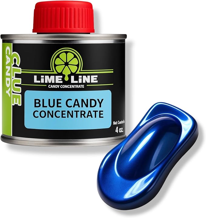 LiME LiNE 4 oz Transparent Candy Concentrate, Solvent base Automotive Paint (Blue Candy 4oz)