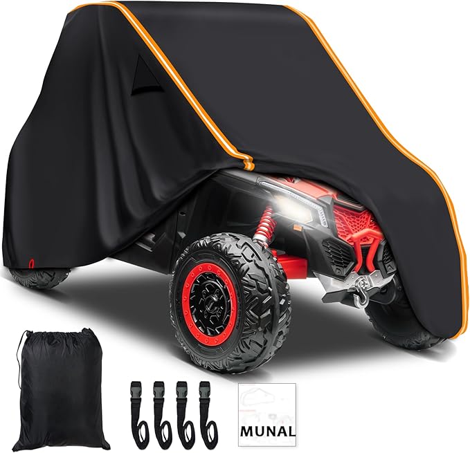 StarknightMT UTV Cover 2 Seater, Full Cover Compatible with Can Am Maverick X3 /Turbo / 900, Kawasaki, CFMOTO, RZR, Talon, SXS Heavy-Duty All Weather Protection Cover 2-3 Seater