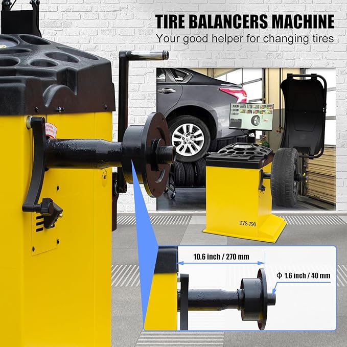 24'' Rim 1.5HP Tire Changer w/Assist Arm and 10''-24'' Rim Tire Balancer Combo and 3HP Oil-Free Air Compressor for Tire Repair and Wheel Balancing Garage Shop Equipment w/ 1 Year Full Warranty