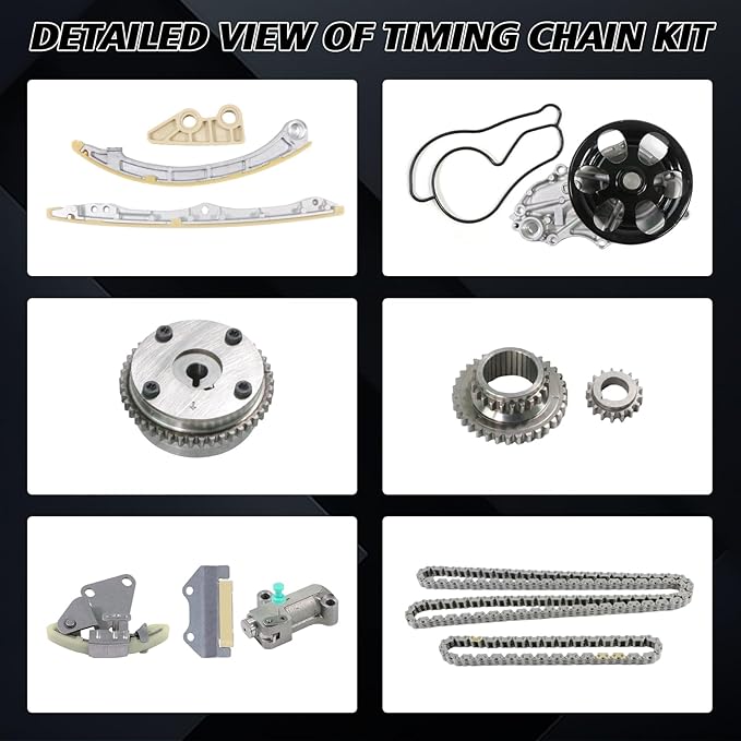 Engine Timing Chain Kit and Water Pump TS21136 G56331 G56332 Fits for 2006-2011 Civic SI 2.0L L4 DOHC "K20Z3" Aftermarket Part