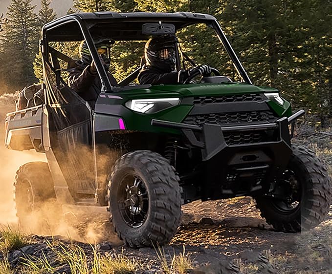 UTV Side Mirrors + Center Rearview Mirror Kit,Compatible with Polaris Ranger 1000 900 570(The Center Mirror is Only Suitable for Models with Drop-Down Mounting Holes,Not Compatible with Full-Door)