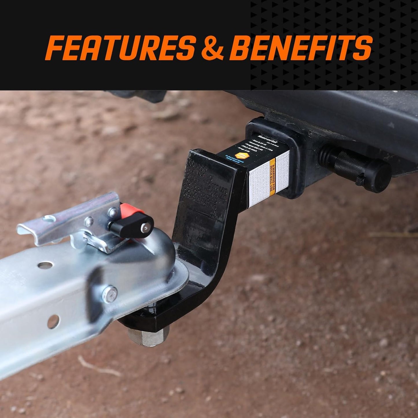 METOWARE Keyed Alike Trailer Coupler Lock, 1/4” Dia, 3/4” Span Heavy-Duty Steel Trailer Tongue Lock for Tow Boat RV Truck Car's Coupler with Anti-Rattle Rubber Rings (4 Pack)