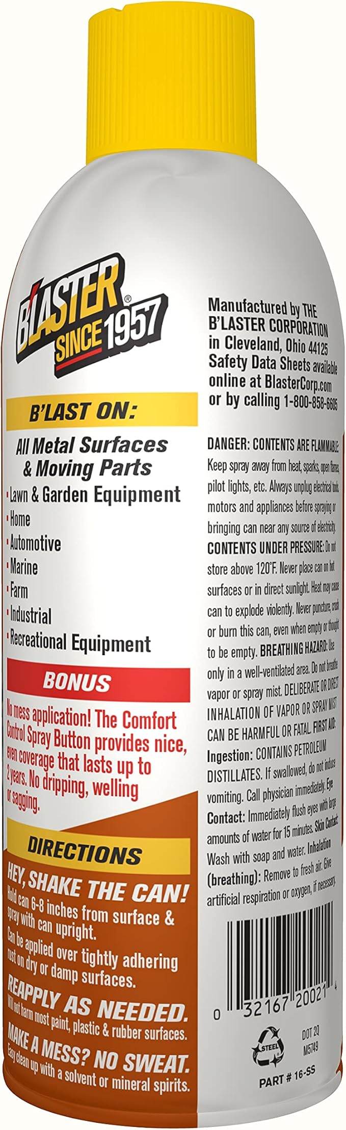 Blaster Surface Shield Complete Corrosion Protection for Long Lasting Automotive Undercoating Applications, 12 oz Aerosol, Pack of 6