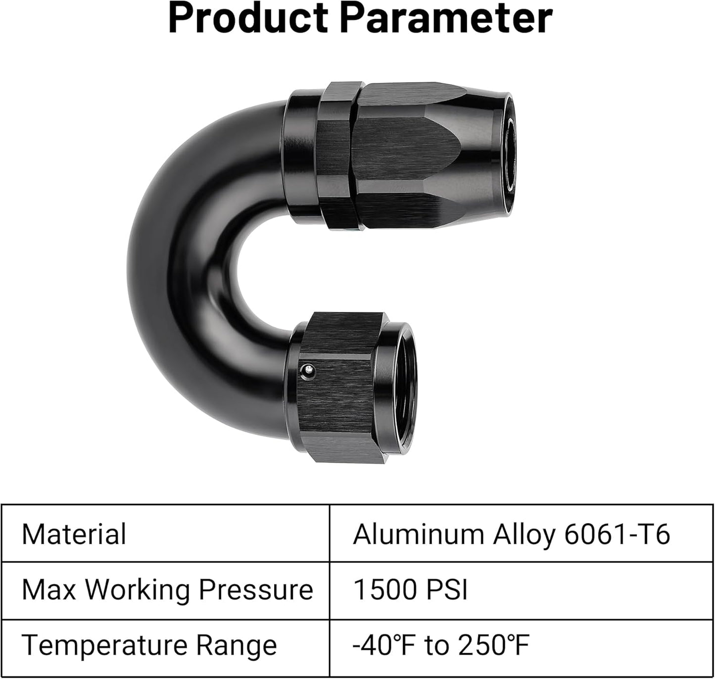 EVIL ENERGY 12AN 180 Degree One Piece Full Flow Hose End Fitting Swivel For CPE Braided Hose