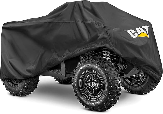 CAT® MudShield ATV Cover Waterproof Heavy Duty Outdoors All Terrain Vehicle 4 Wheeler Accessories ATV Quad Cover Polaris ATV Cover Powersports for Can-Am Kawasaki Honda Four Wheeler Cover (XXL 102"L)