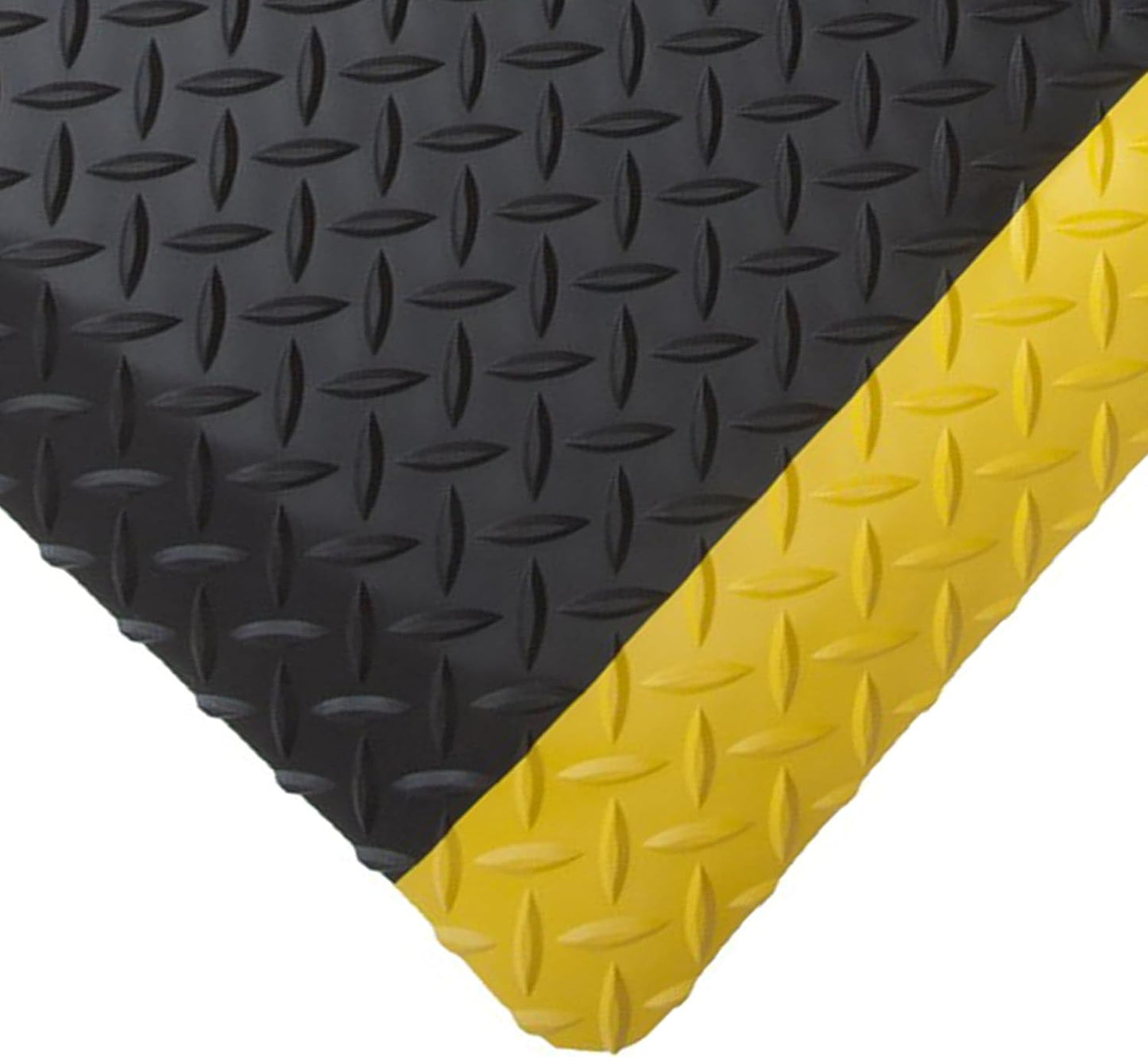 Rhino Mats, American Classic Diamond Anti-Fatigue Mats, Industrial Ergonomic Comfort Standing Mat for Work, Home, Garage, Office, Kitchen or Anywhere (Black/Yellow 1" Thick, 2 FT. x 4 FT.)