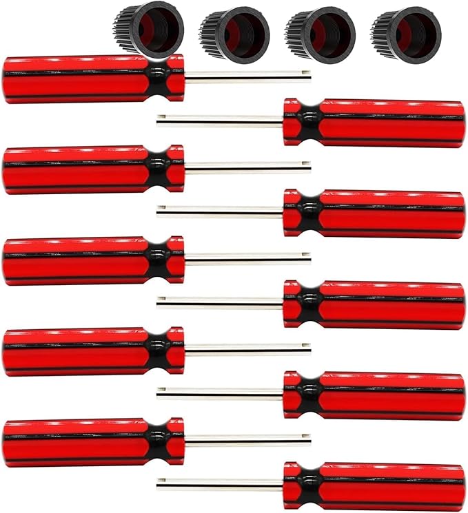10Pcs Car Auto Screwdriver Valve Core Motorcycle Truck Bike Screwdriver Valve Stem Core Remover Tire Tube Installer Repair Tool