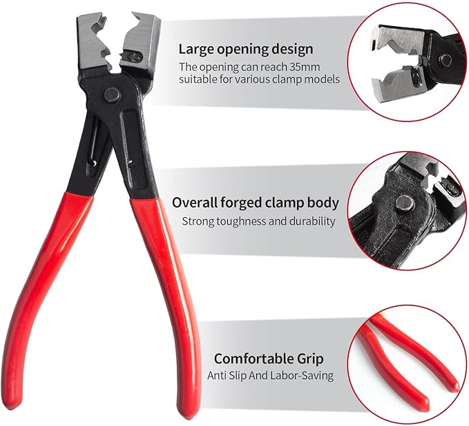 4 Pieces Electrical Disconnect Pliers for Cars, Electrical Connector Separator Tool and Automotive Electrical Connector Disconnect Pliers,Fuel Line Petrol Clip (Red 4 Pcs)