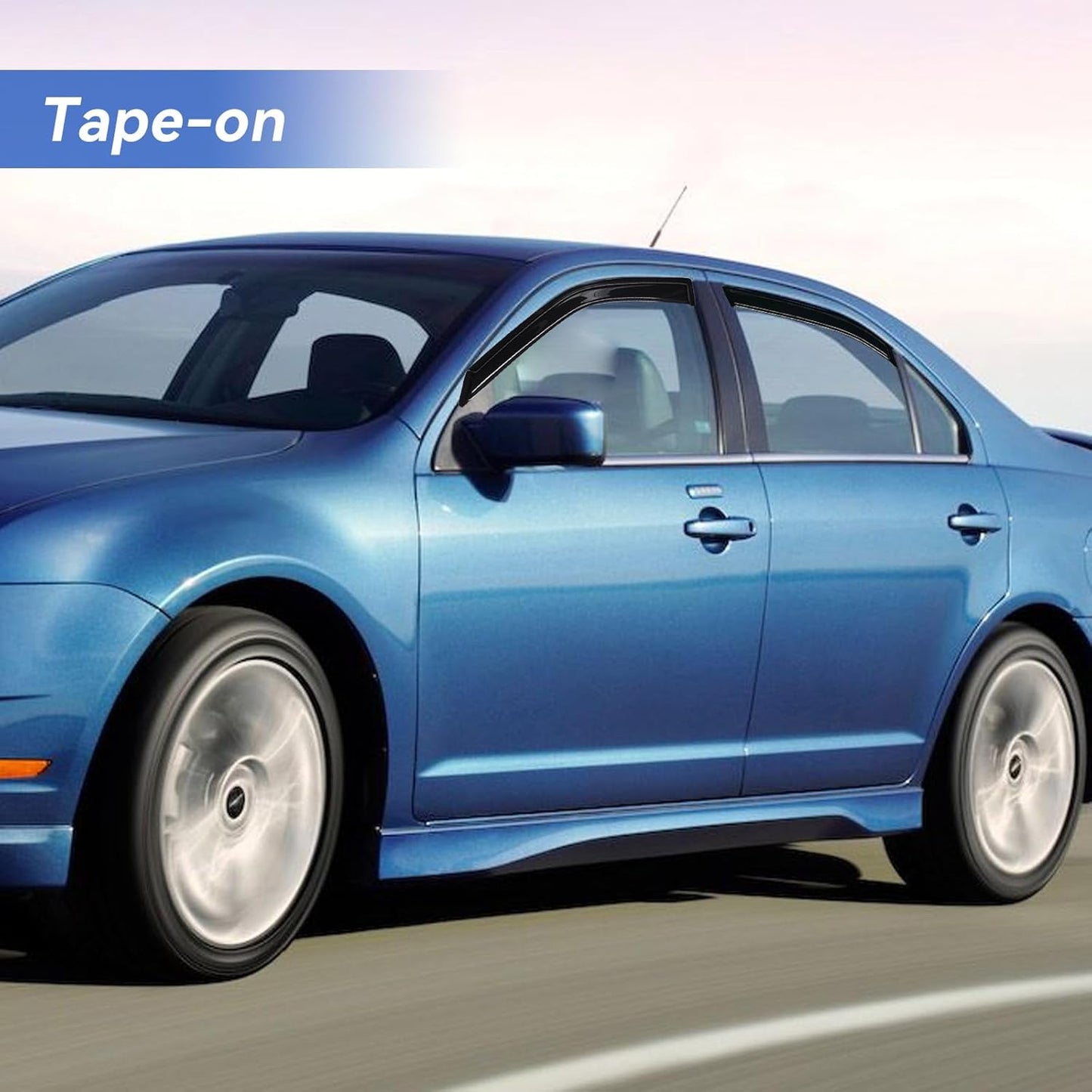 Window Visors Rain Guards Shield for 2006-2012 Ford Fusion, Out-Channel Window Vent Wind Deflectors Visors Shades for 2007-2013 Lincoln MKZ, 2006-2010 Mercury Milan, 2006 Lincoln Zephyr