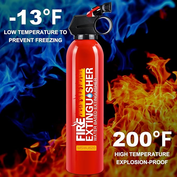 Fire Extinguisher for Home - 3pack Car Fire Extinguisher with Wall Mount, Small A B C K Fire Extinguisher, Water-Based Fire Extinguishers for Car/House/Kitchen/Truck/Marine/Boat/Vehicle/utv/rv