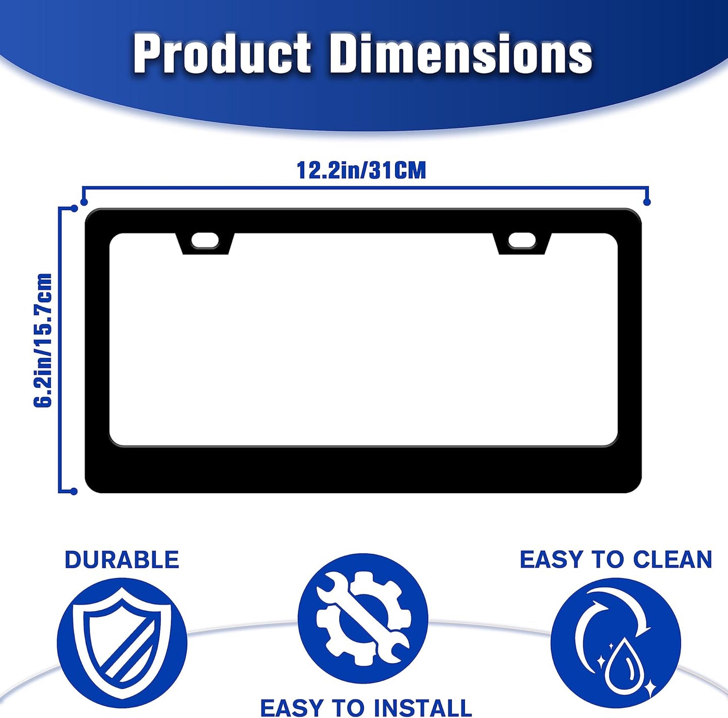 Marble Flowers License Plate Frame Colorful Floral Pattern License Plate Holders Funny Stainless Steel Auto Accessory Bracket 2 Hole with Screws Universal Us Car License Plate Frames 6x12 Inch