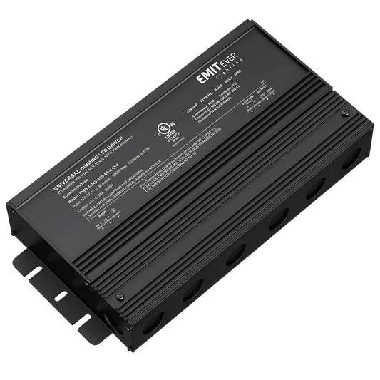 EMITEVER Dimmable Led Driver, 600W AC 110V-277V to DC 24V Transformer, 5-in-1 Dimming: ELV/MLV/TRIAC / 0-10V / 1-10V / 10V PWM/Potentiometer, Waterproof IP67 and UL Listed