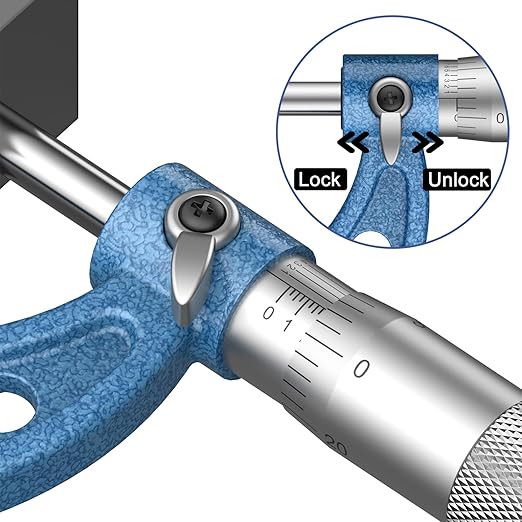 HDLNKAK Outside Micrometer, 0-1" Machinist Micrometer, 0.0001" Graduation Micrometer Set, Alloy Precision Micrometer, Machinist Tool, Micrometer Standard with Case