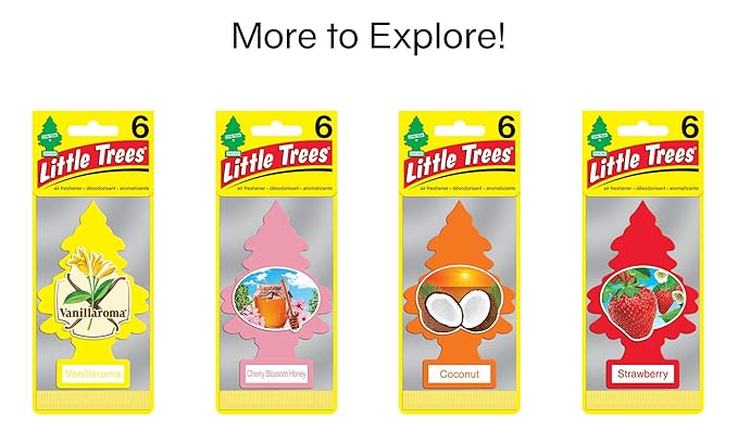 LITTLE TREES Car Air Freshener | Hanging Tree Provides Long Lasting Scent for Auto and Home | Bubble Gum, 24 Air Fresheners
