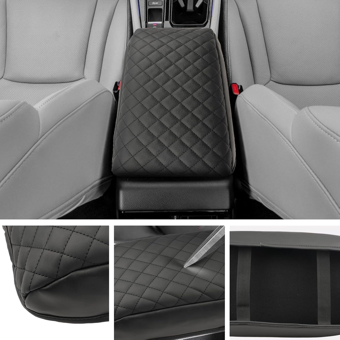 SXCY Fit for 2023 2024 Honda Accord LX EX Armrest Pad, Armrest Cover for 2023 2024 Accord Console Protection, Armrest Cushion for 2023 2024 Accord Console Protection Accessories (Armrest pad)